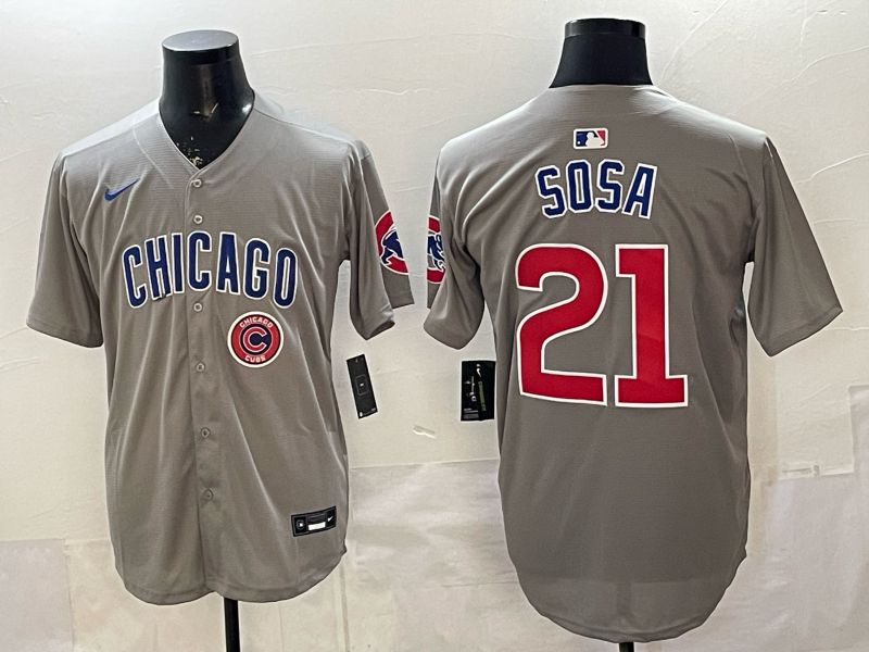 Men 2026 Chicago Cubs #21 Sosa Grey Game Nike MLB Jersey style 007